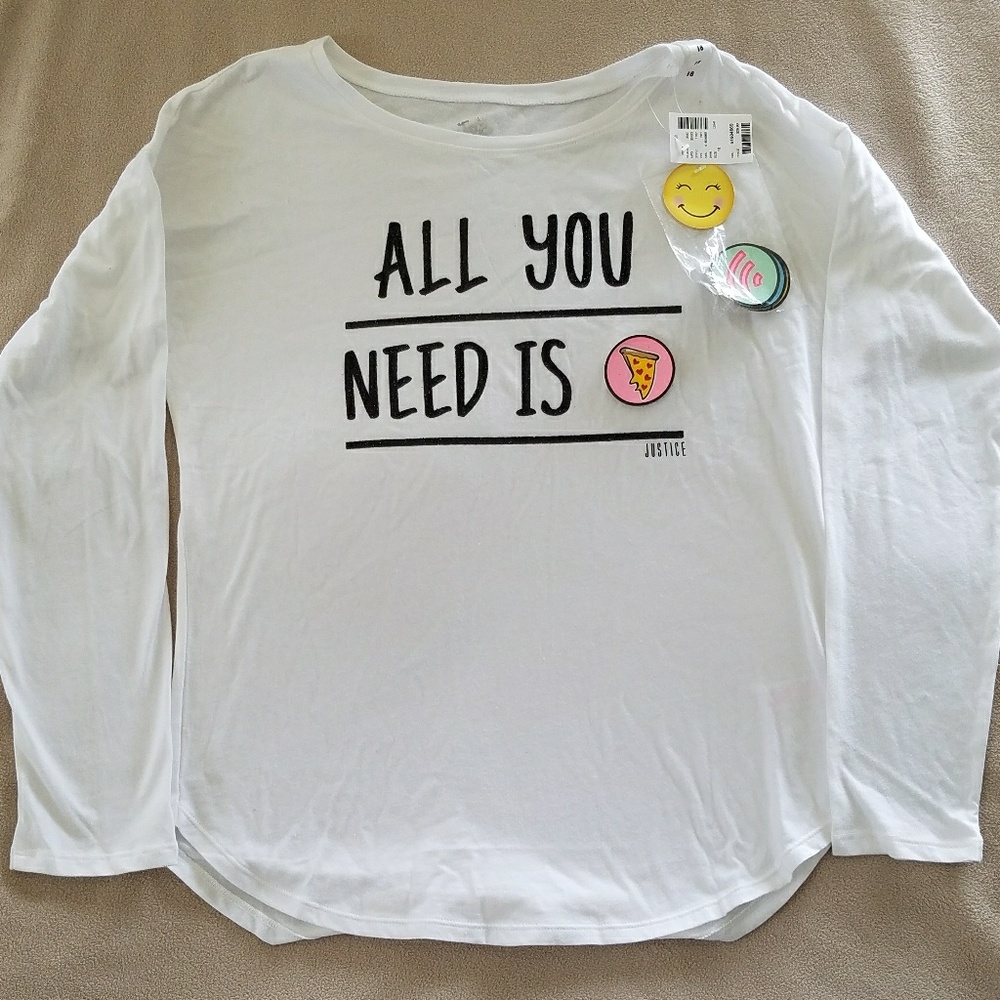 Justice Shirt size 18.